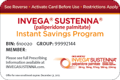 Invega discount coupons